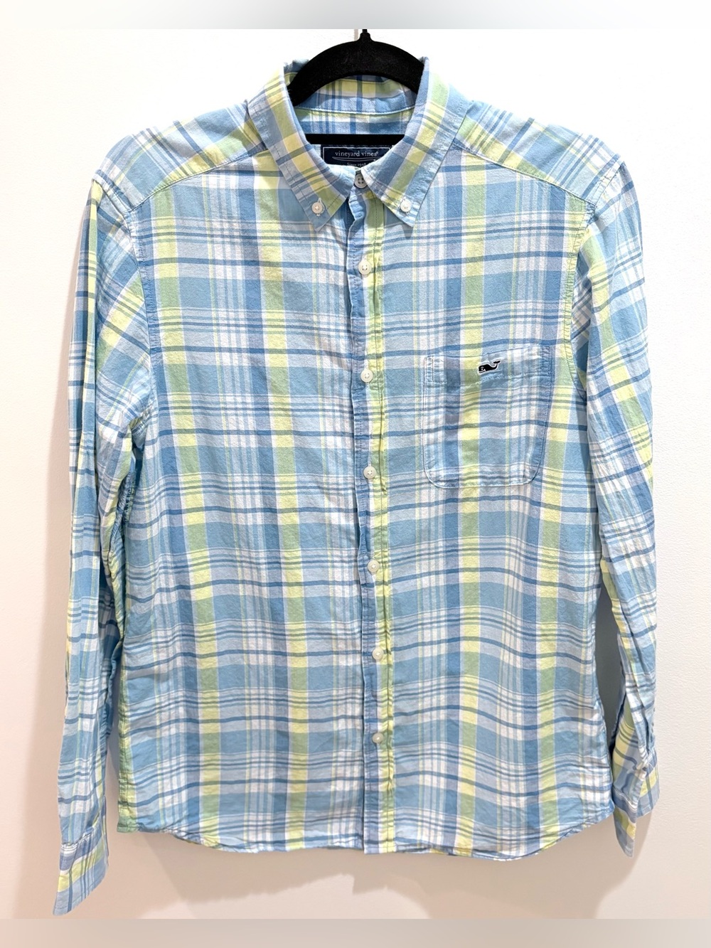 Vineyard Vines Madras Check Classic Button Shirt Plaid 100% Cotton Men’s Small